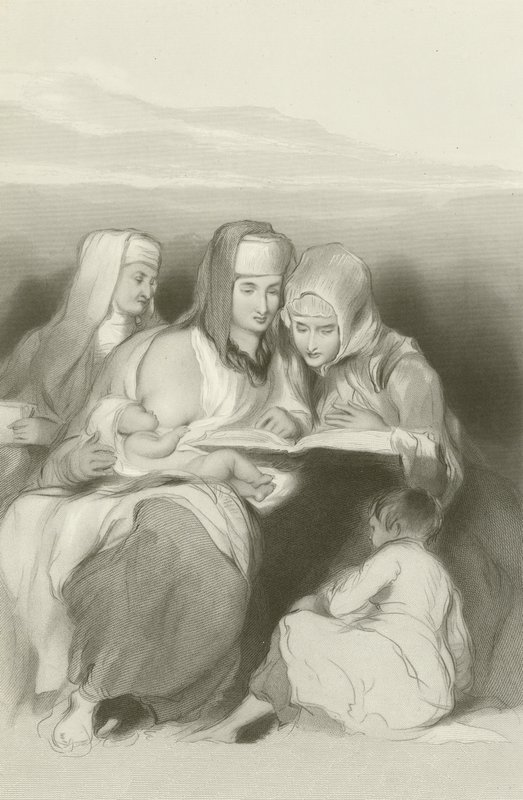 Szentírást olvasó héber nők Jeruzsálemben alkotó: David Wilkie