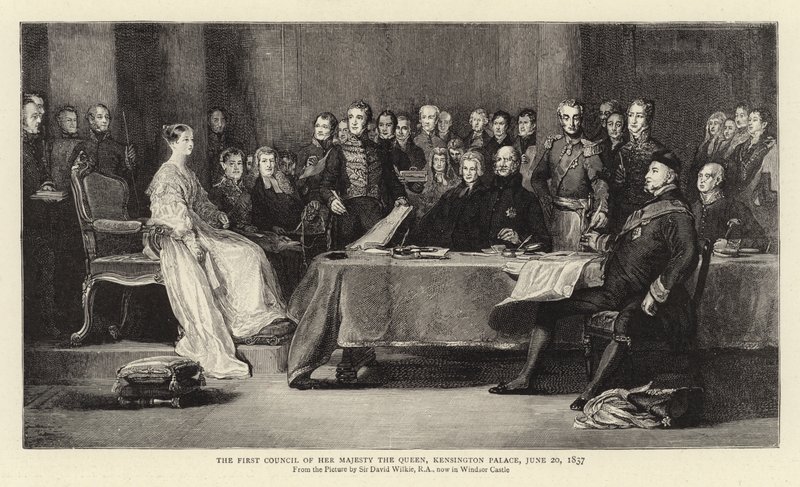 Őfelsége királynő első tanácsa, a Kensington-palota, 1837. június 20 alkotó: David Wilkie