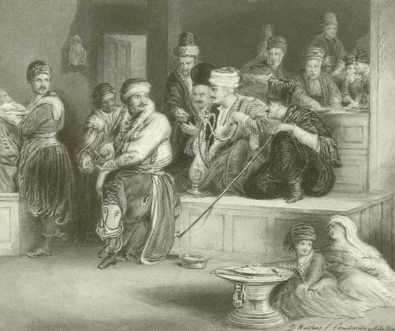 Török futár, aki hírt ad Acre elfoglalásáról alkotó: David Wilkie