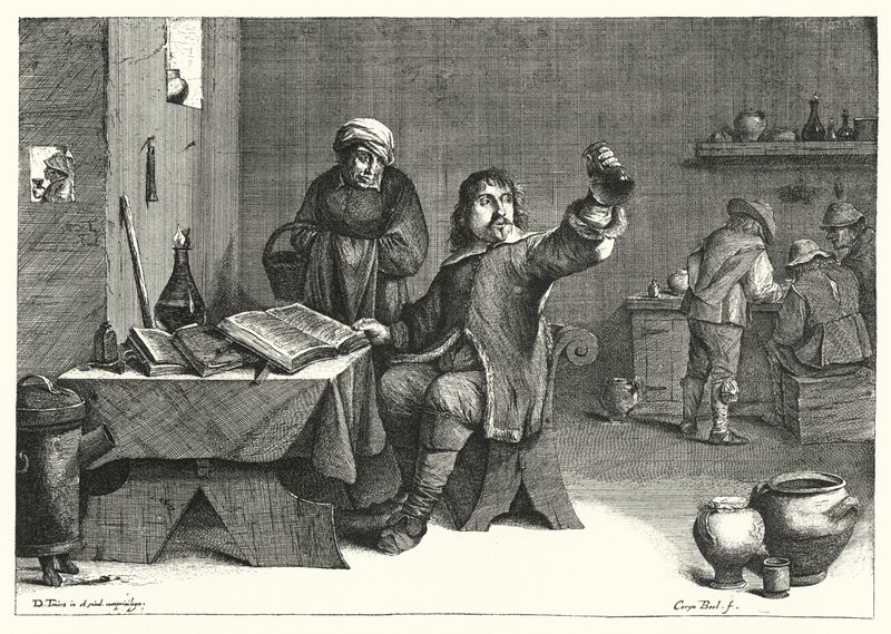 A vizeletorvos (metszet) alkotó: David the Younger (after) Teniers