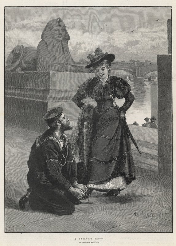 Tengerészcsomó (metszet) alkotó: Davidson Knowles