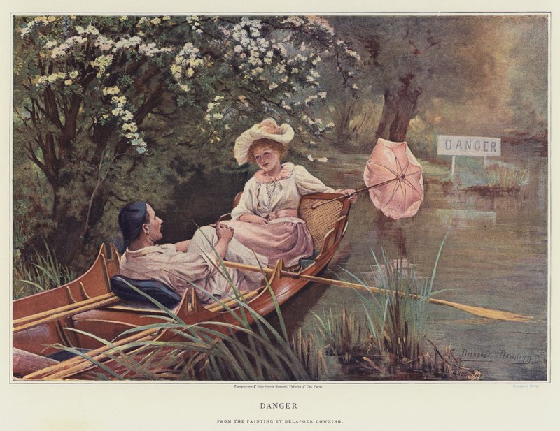 Veszély (chromolitho) alkotó: Delapoer Downing