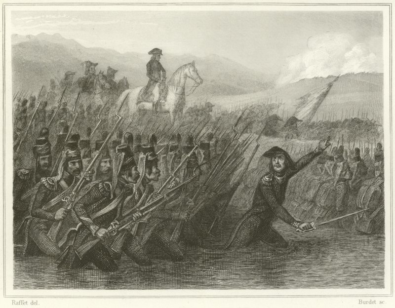 A Tagliamento áthaladása alkotó: Denis Auguste Marie Raffet