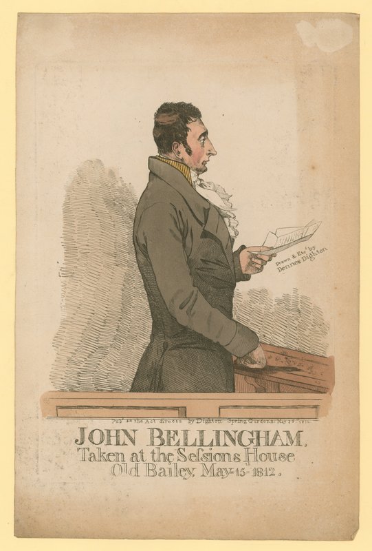 John Bellingham, az Old Bailey állambeli Sessions House-ban készült, 1812. május 15-én alkotó: Denis Dighton