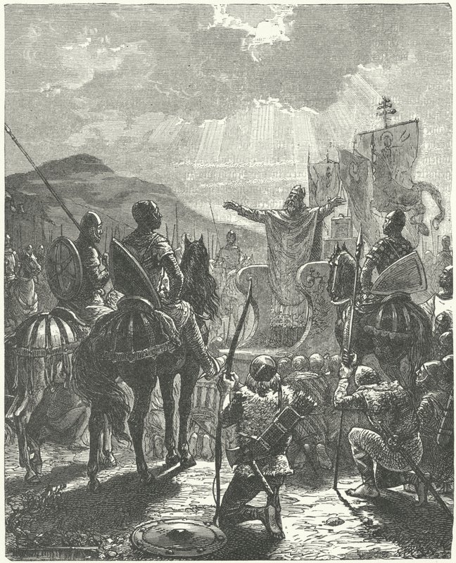 III. Innocent pápa az albigensek keresztes hadjáratát hirdeti alkotó: Diogene Ulysse Napoleon Maillart