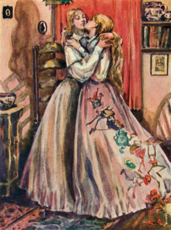 Illusztráció a Goblin Markethez, Christina Rossetti alkotó: Dion Clayton Calthrop