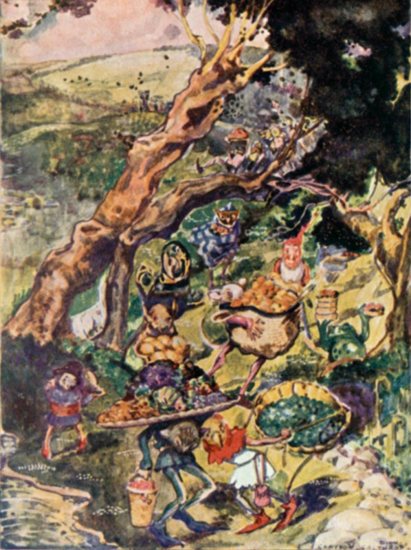 Illusztráció a Goblin Markethez, Christina Rossetti alkotó: Dion Clayton Calthrop