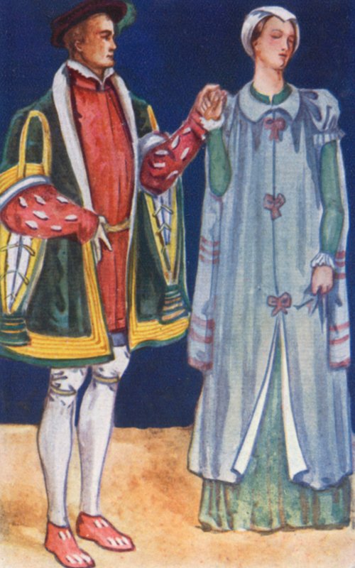 VI. Edward korabeli férfi és nő 1547-1553 alkotó: Dion Clayton Calthrop