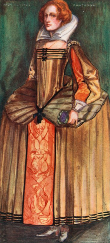 Erzsébet korabeli asszony 1558-1603 alkotó: Dion Clayton Calthrop