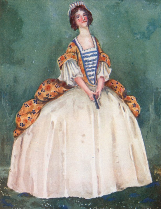 Anna királynő korabeli nő 1702-1714 alkotó: Dion Clayton Calthrop