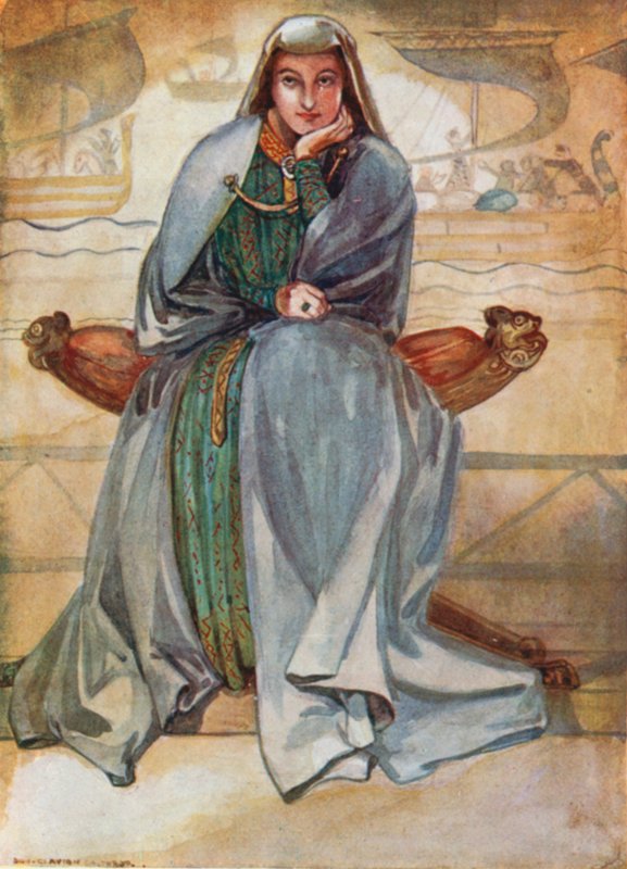 Egy nő I. Richárd idejében 1189-1199 alkotó: Dion Clayton Calthrop