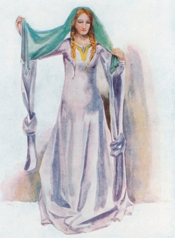 István korabeli asszony 1135-1154 alkotó: Dion Clayton Calthrop