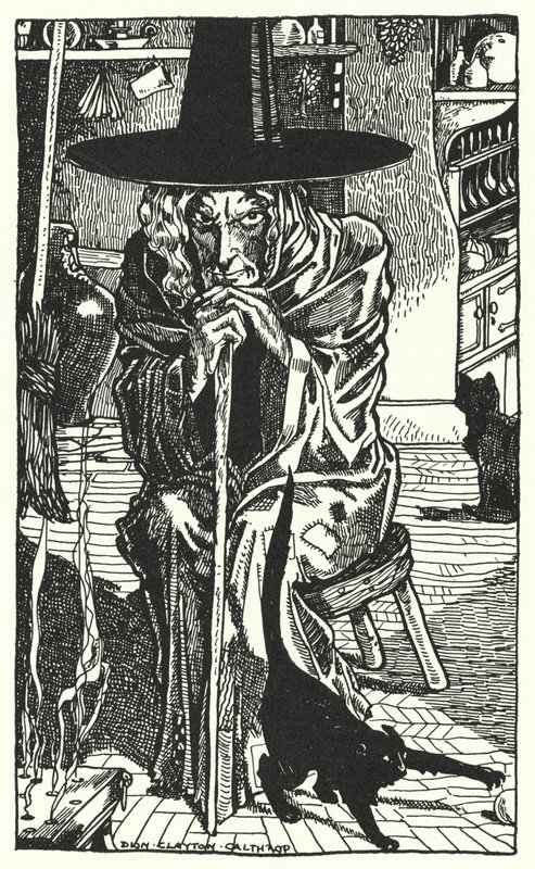 Maga a boszorkány (metszet) alkotó: Dion Clayton Calthrop
