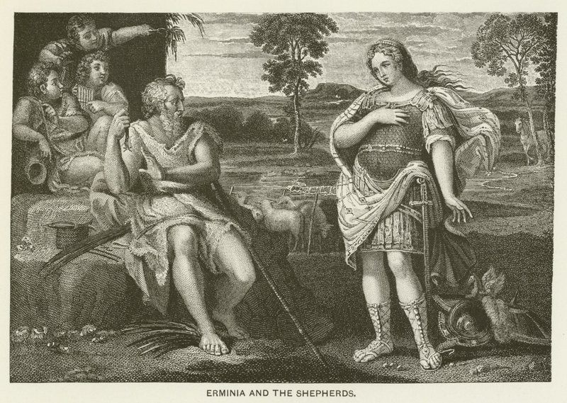 Erminia és a pásztorok alkotó: Domenichino