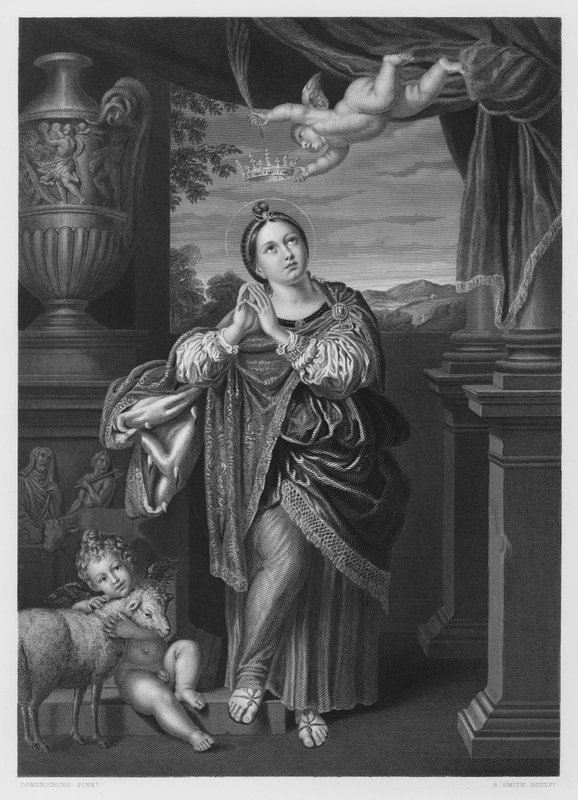 Szent Ágnes, a képről a Királyi Gyűjteményben alkotó: Domenichino