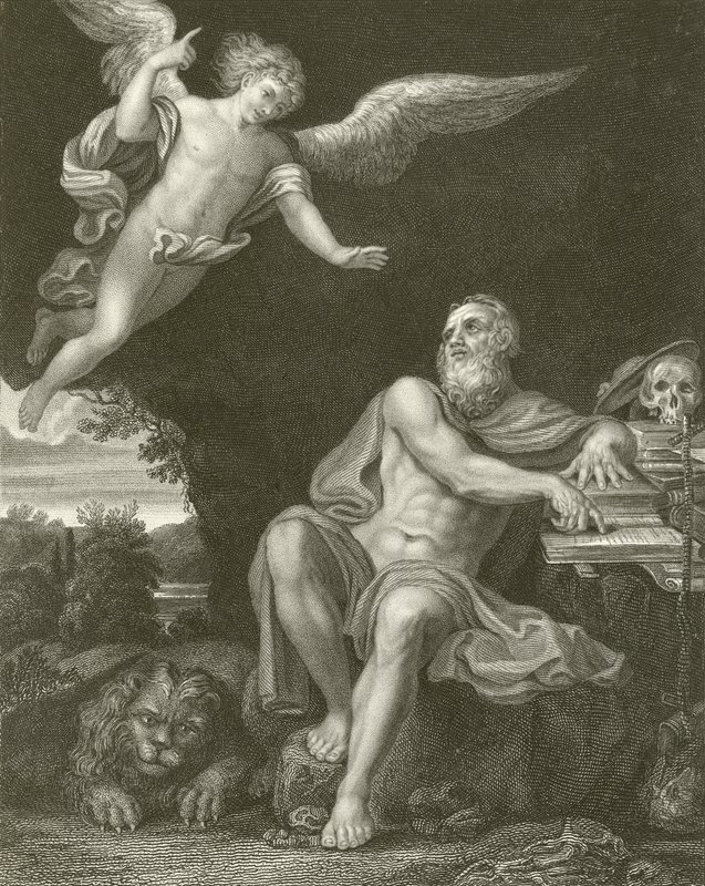 Szent Jeromos az angyallal alkotó: Domenichino