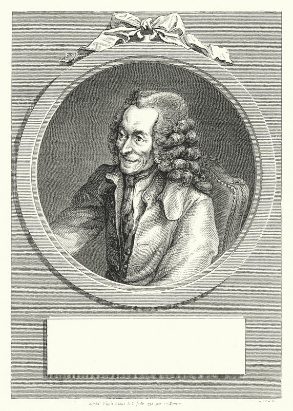 Voltaire francia felvilágosodás író és filozófus (metszet) alkotó: Dominique Vivant (after) Denon