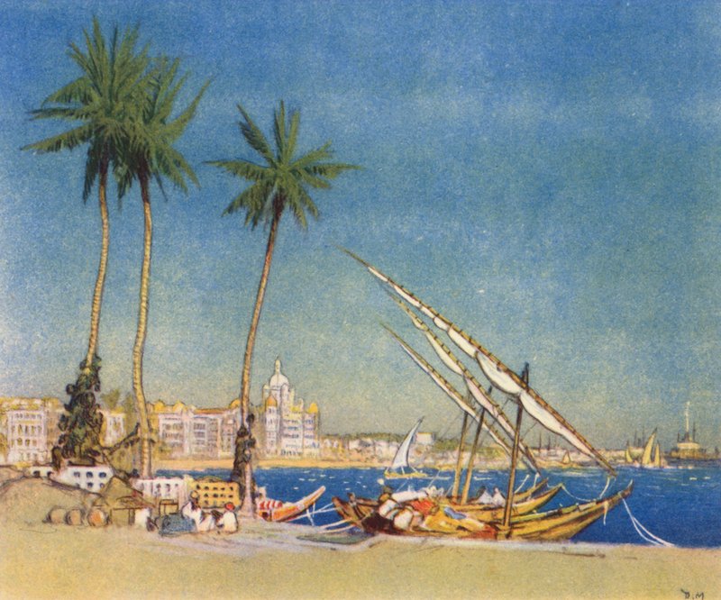 Bombay, India (színes litográfia) alkotó: Donald (after) Maxwell