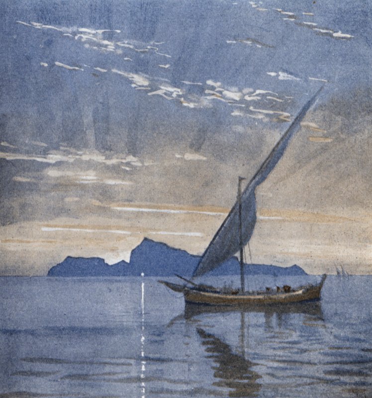 Capri a tengerből (színes litó) alkotó: Donald (after) Maxwell