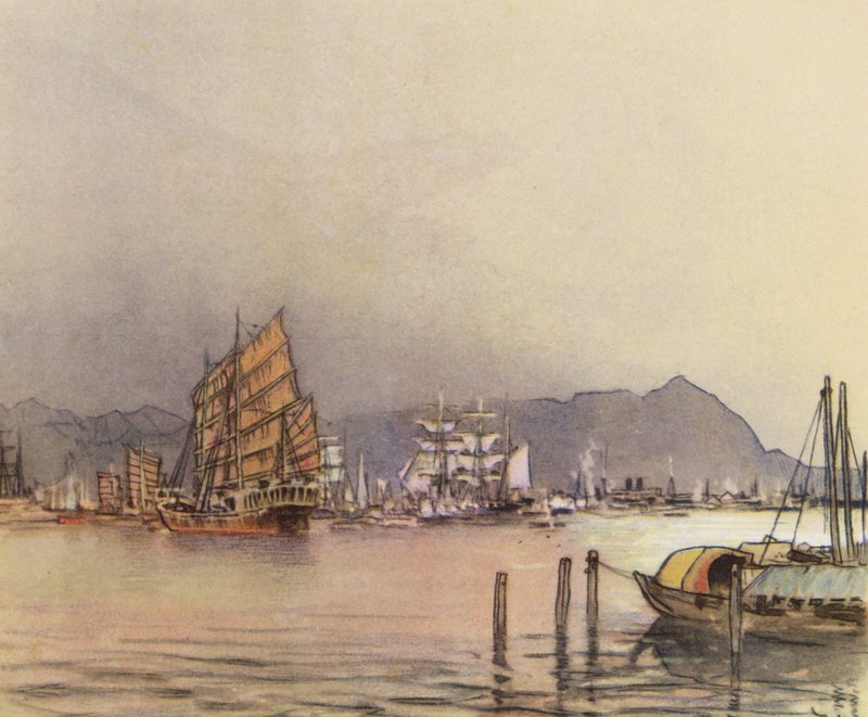 Hong-Kong (színes litográfia) alkotó: Donald (after) Maxwell