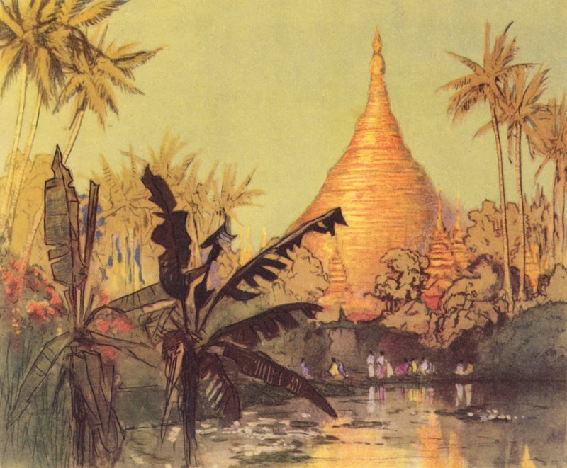 Rangoon (színes litográfia) alkotó: Donald (after) Maxwell