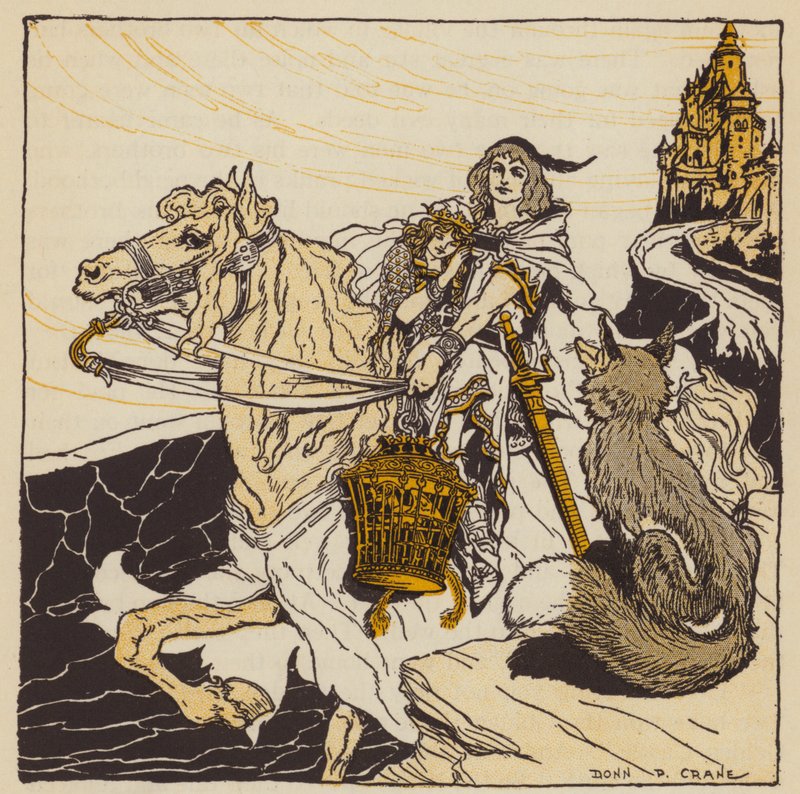 Az aranymadár, német mese (színes litho) alkotó: Donn P. Crane