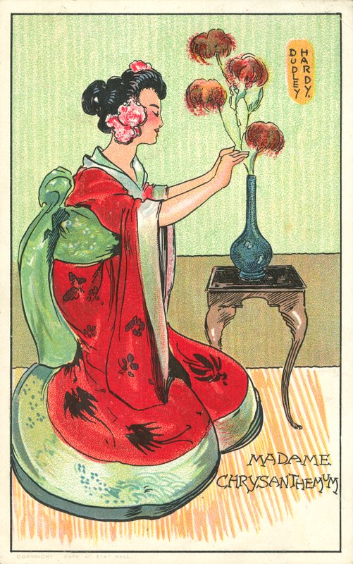 Madame Chrysanthemum, Pierre Loti regényéből (színes litó) alkotó: Dudley Hardy