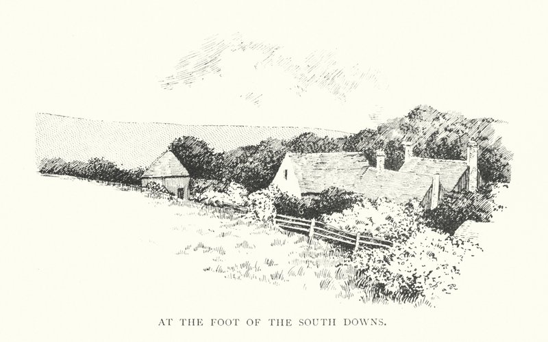 A South Downs lábánál (litográfia) alkotó: Duncan Moul
