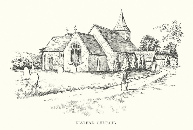 Elstead templom (litográfia) alkotó: Duncan Moul