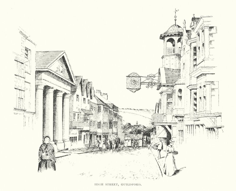 High Street, Guildford (litográfia) alkotó: Duncan Moul