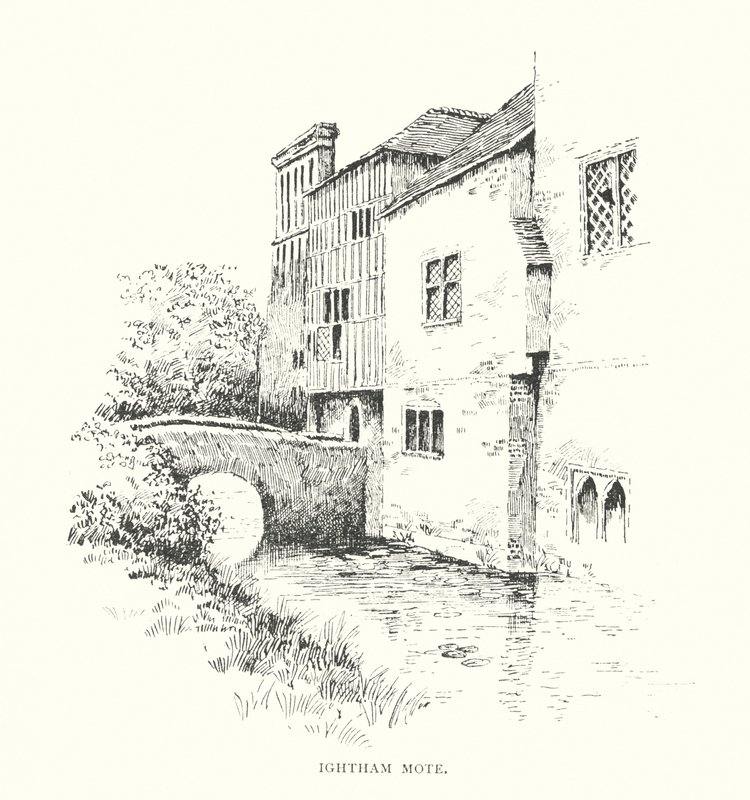 Ightham Mote (litográfia) alkotó: Duncan Moul