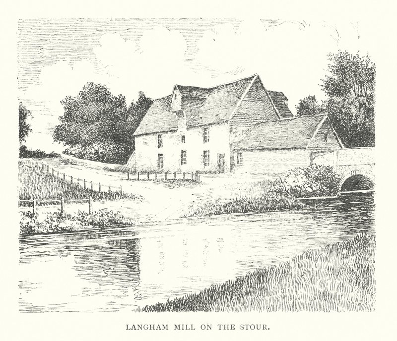 Langham Mill on the Stour (litográfia) alkotó: Duncan Moul