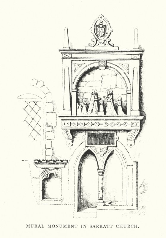 Falfestmény a Sarratt-templomban (litográfia) alkotó: Duncan Moul