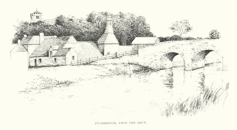 Pulborough, az Arun felől (litográfia) alkotó: Duncan Moul