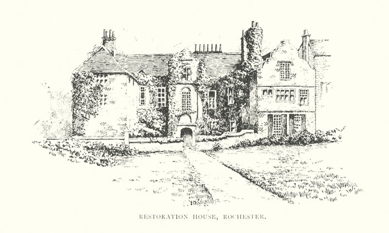 Restoration House, Rochester (litográfia) alkotó: Duncan Moul