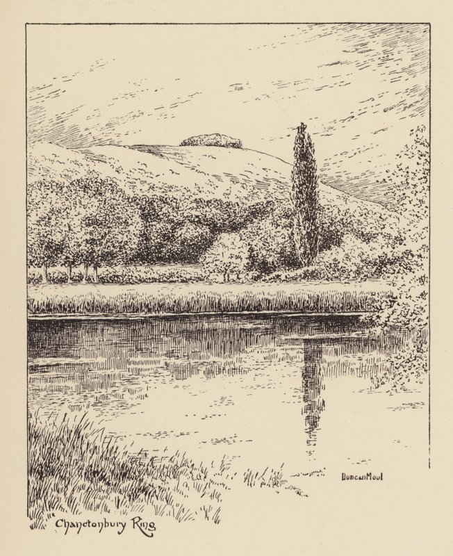 Sussex: Chanctonbury Ring (litográfia) alkotó: Duncan Moul