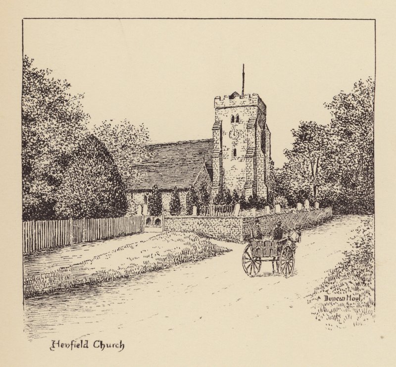 Sussex: Henfield Church (litográfia) alkotó: Duncan Moul