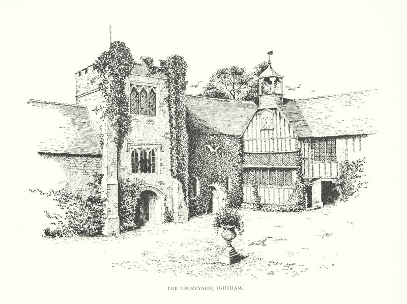 The Courtyard, Ightham (litográfia) alkotó: Duncan Moul