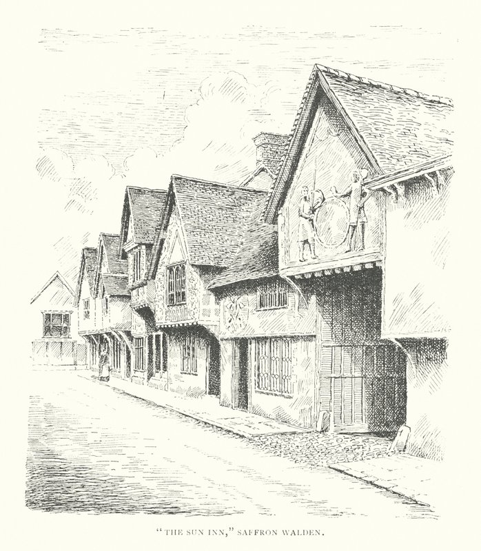 "The Sun Inn", Saffron Walden (litográfia) alkotó: Duncan Moul