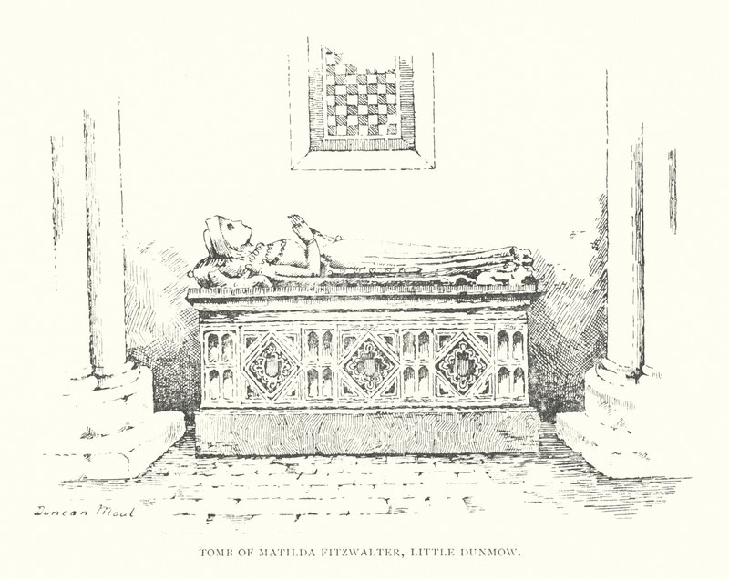 Matilda Fitzwalter sírja, Little Dunmow (lithó) alkotó: Duncan Moul
