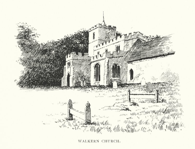 Walkern templom (litográfia) alkotó: Duncan Moul