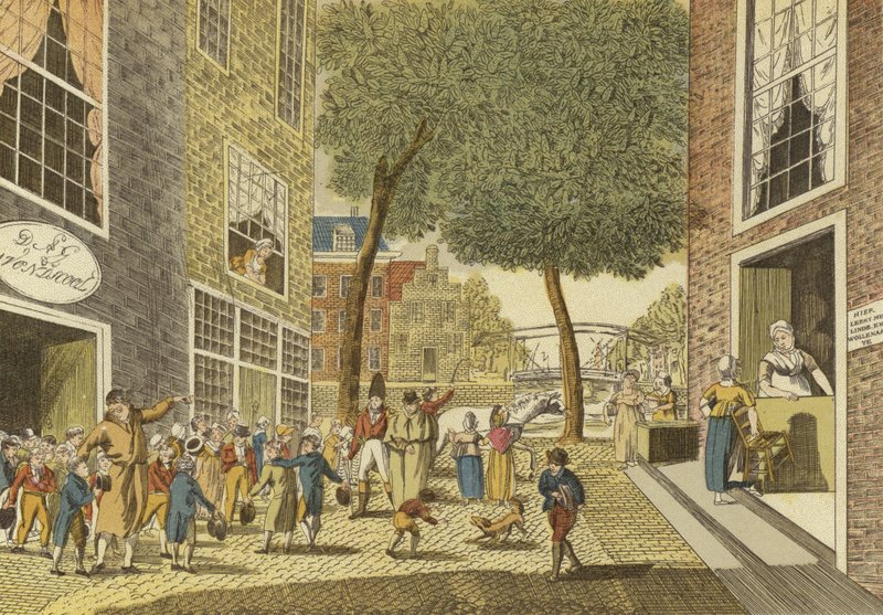 Az iskolából kikerülő gyerekek, 1812 alkotó: Dutch School