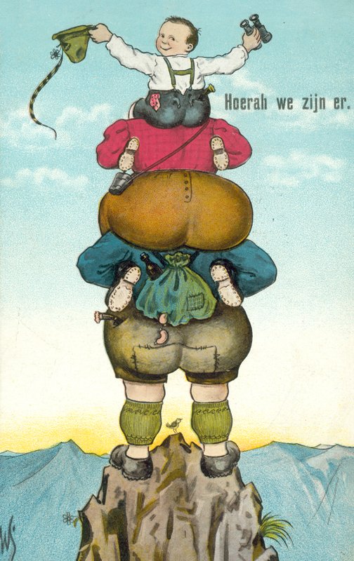 Hurrá, ott vagyunk! (színes litográfia) alkotó: Dutch School