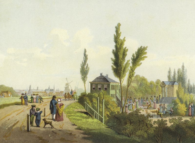 Land en Zigt, kert a Haarlemmerpoort mellett, Amszterdam, 19. század alkotó: Dutch School