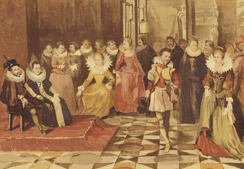 Orange-i Philip William és felesége, Bourbon-Conde-i Eleanor egy bálon. alkotó: Dutch School