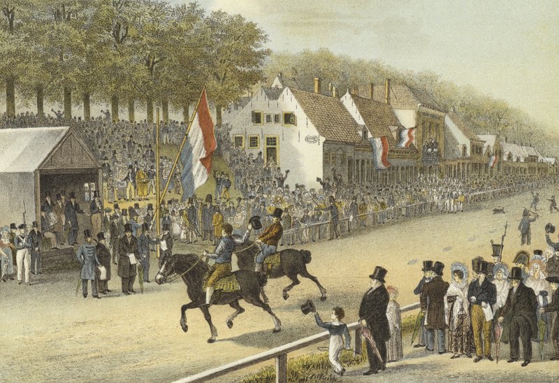 Ügetőverseny az Aranykorbácsért, Leeuwarden, 1830. július 24 alkotó: Dutch School