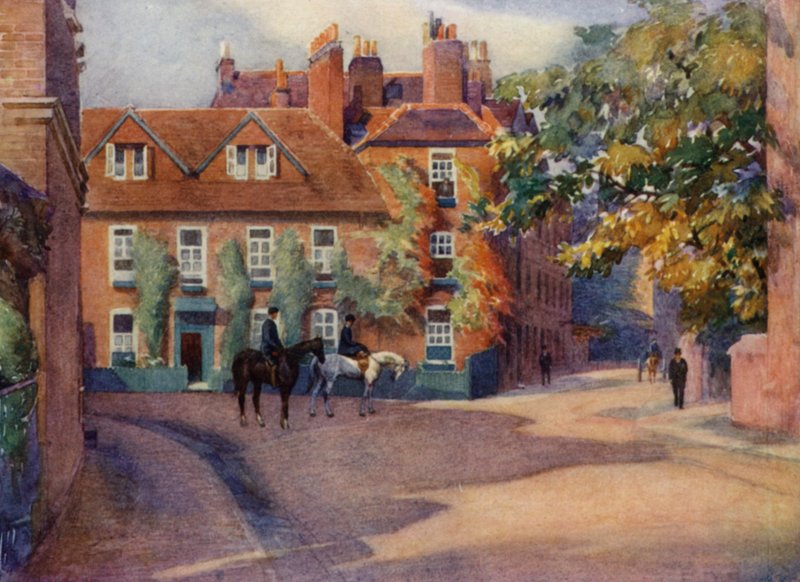 Eton: Common Lane House (színes litho) alkotó: E. D. Brinton