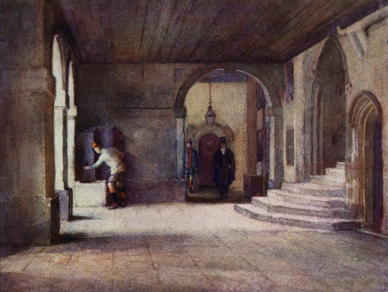 Eton: The Cloisters (színes litó) alkotó: E. D. Brinton
