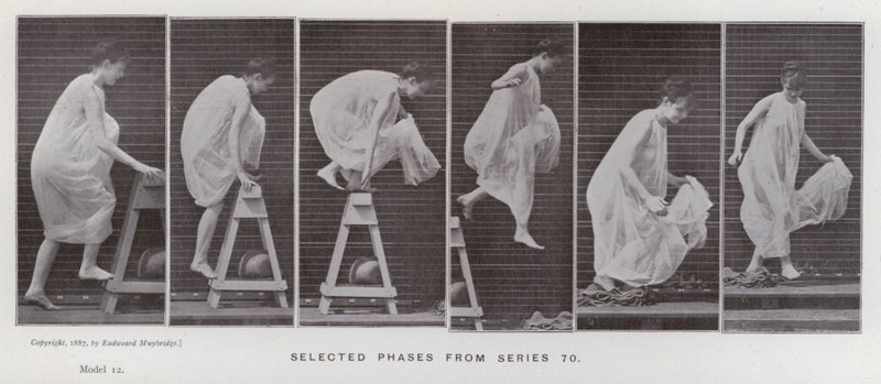 Az emberi alak mozgásban: Válogatott fázisok a 70-es sorozatból (f/w fotó) alkotó: Eadweard Muybridge