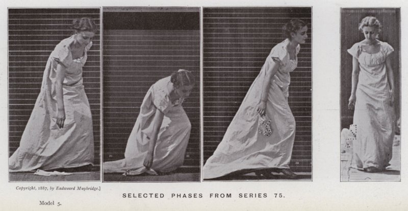 Mozgó emberalak: Válogatott fázisok a 75-ös sorozatból (f/w fotó) alkotó: Eadweard Muybridge